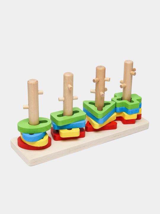 Bolalar uchun yog'och konstruktor, sorter Montessori