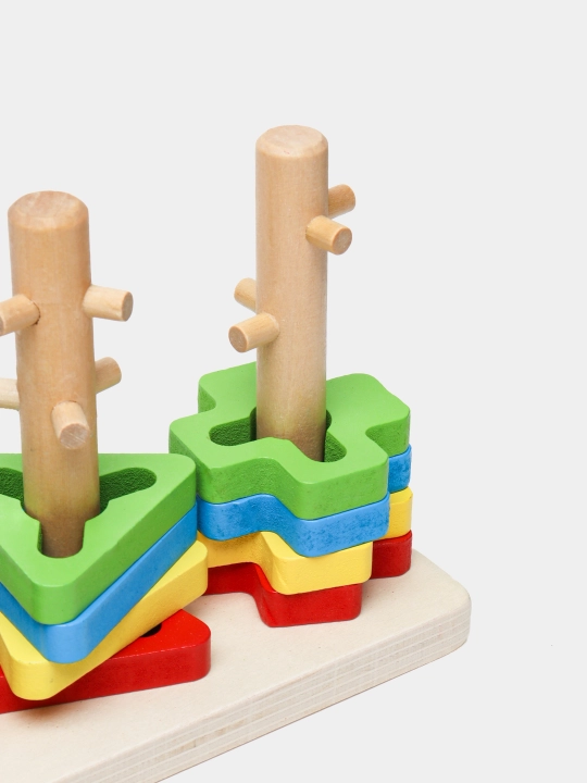 Bolalar uchun yog'och konstruktor, sorter Montessori