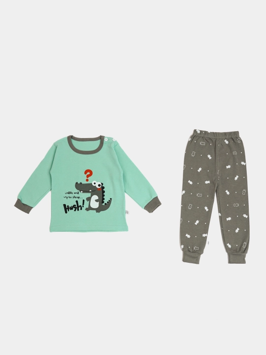 Пижама детская, хлопковая, со штанами, для мальчика, Elankids