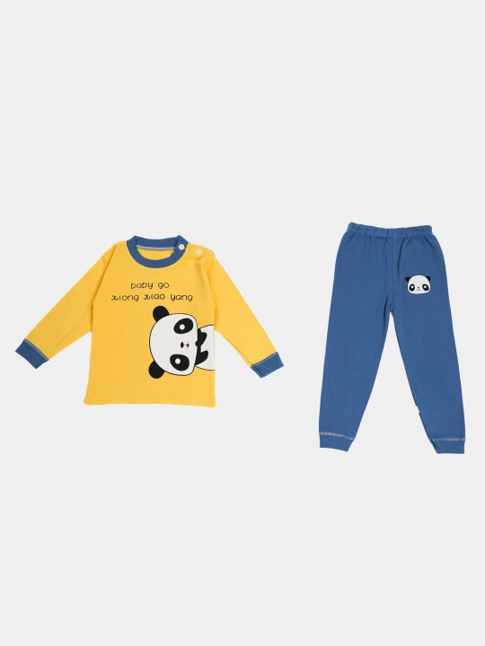 Пижама детская, хлопковая, со штанами, для мальчика, Elankids