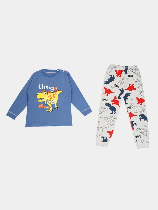 Пижама детская, хлопковая, со штанами, для мальчика, Elankids