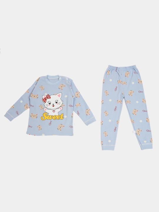 Детская хлопковая пижама для девочек Elankids