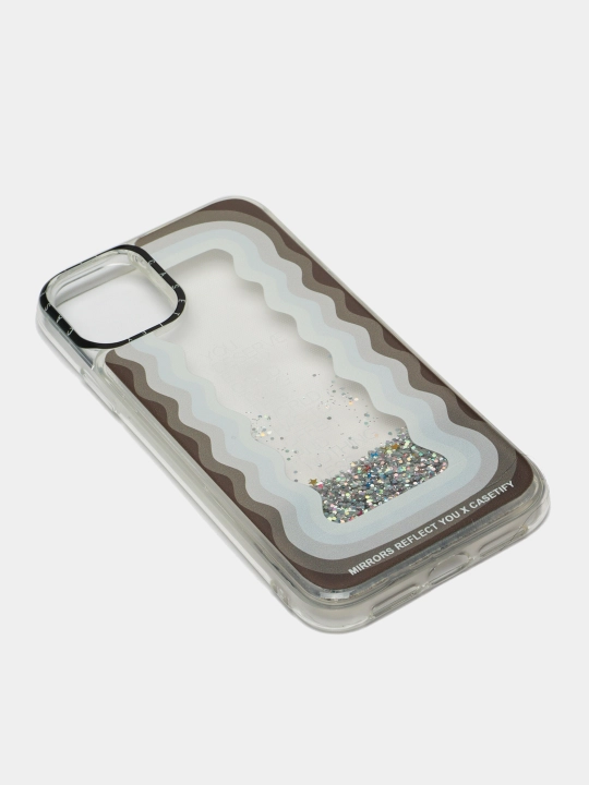 IPhone 11, 12, 13, Pro, Pro Max uchun suyuq yaltiroq shaffof g‘ilof, stressga qarshi
