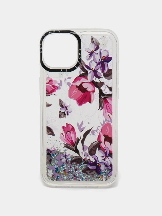 IPhone 11, 12, 13, Pro, Pro Max uchun suyuq yaltiroq shaffof g‘ilof, stressga qarshi