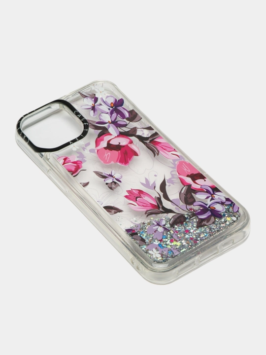 IPhone 11, 12, 13, Pro, Pro Max uchun suyuq yaltiroq shaffof g‘ilof, stressga qarshi