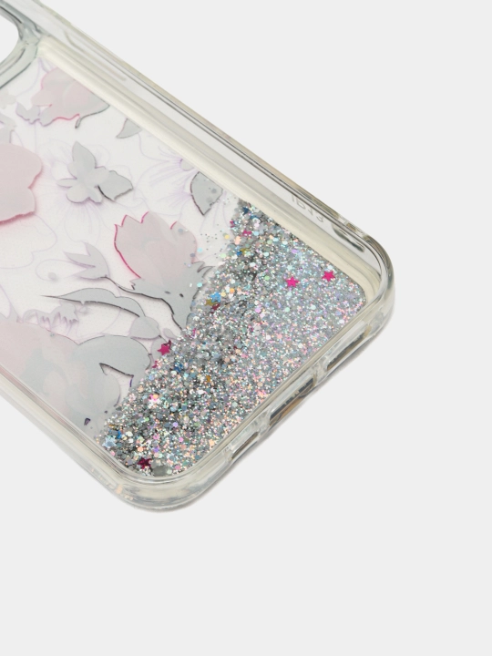 IPhone 11, 12, 13, Pro, Pro Max uchun suyuq yaltiroq shaffof g‘ilof, stressga qarshi