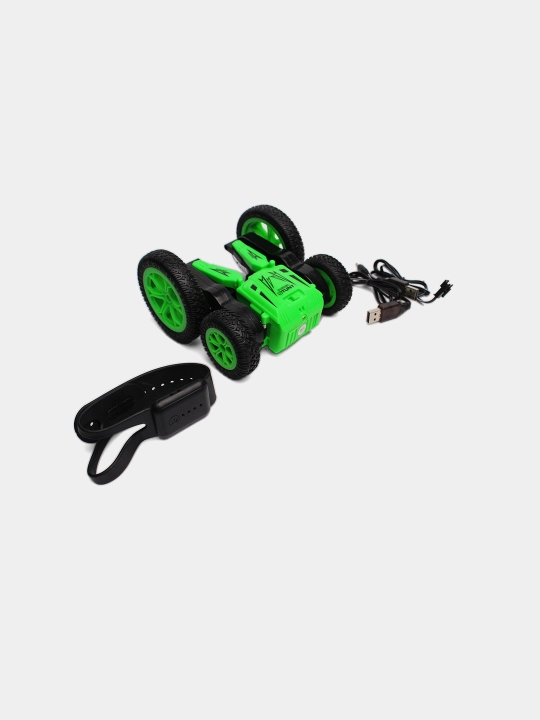 Fisca RC Stunt Car:  двусторонний вращающийся грузовик для детей 6+, трюки с кувырканием - 