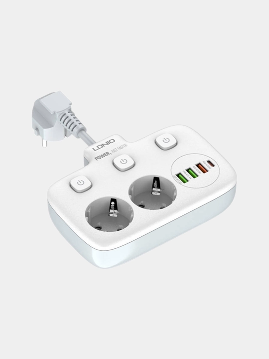 Tarmoq filtr Ldnio SE2435 2500W 3 USB + 1 Type-C