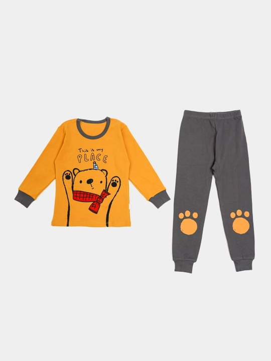 Пижама детская, хлопковая, со штанами, для мальчика, Elankids