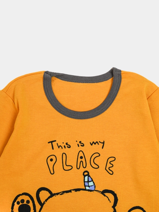 Пижама детская, хлопковая, со штанами, для мальчика, Elankids