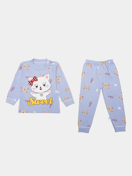 Детская хлопковая пижама для девочек Elankids