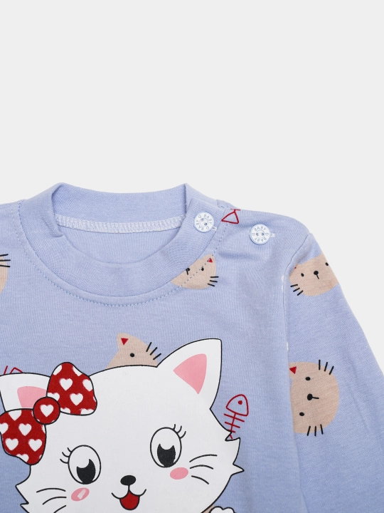 Детская хлопковая пижама для девочек Elankids