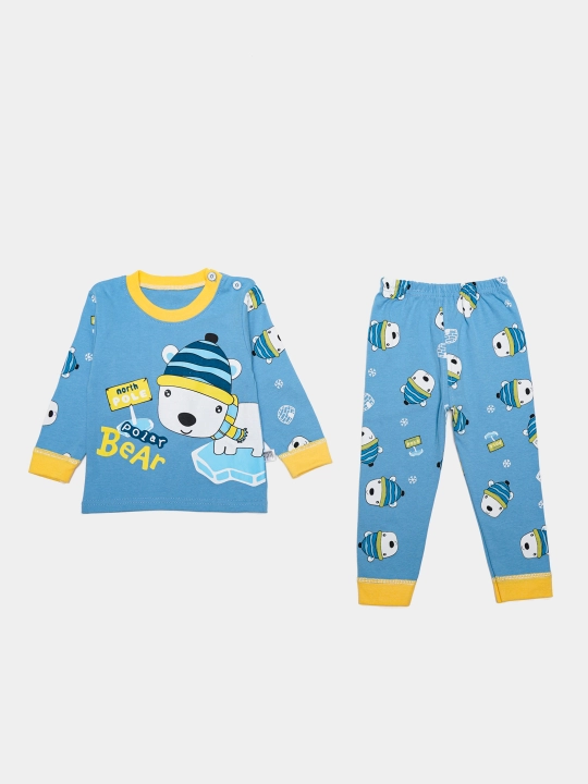 Пижама детская, хлопковая, со штанами, для мальчика, Elankids