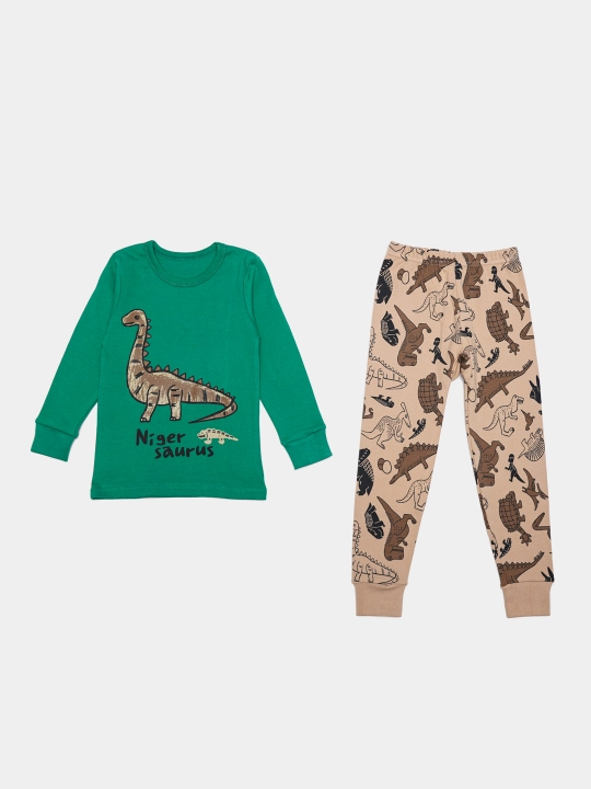 Пижама детская, хлопковая, со штанами, для мальчика, Elankids
