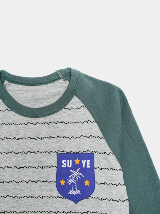 Пижама детская, хлопковая, со штанами, для мальчика, Elankids