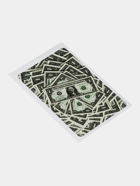 Bank kartasi va chipta stikerlari, pul, dollar