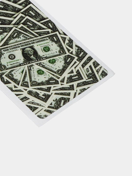 Bank kartasi va chipta stikerlari, pul, dollar