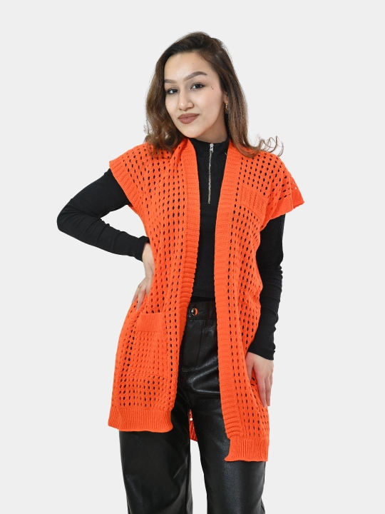 Ayollar uchun kardigan Didov triko, to'qilgan, oversize, bahor-kuzga