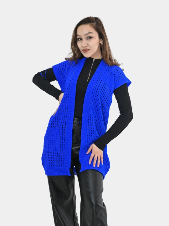 Ayollar uchun kardigan Didov triko, to'qilgan, oversize, bahor-kuzga