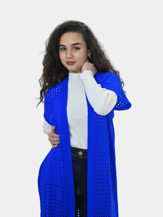 Ayollar uchun kardigan Didov triko, to'qilgan, oversize, bahor-kuzga