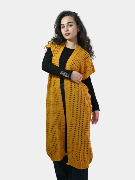 Ayollar uchun kardigan Didov triko, to'qilgan, oversize, bahor-kuzga