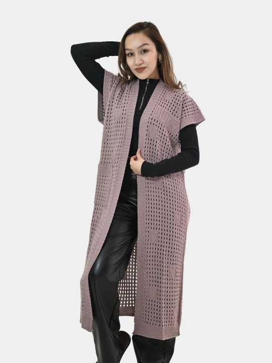 Ayollar uchun kardigan Didov triko, to'qilgan, oversize, bahor-kuzga