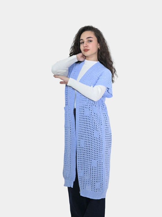 Ayollar uchun kardigan Didov triko, to'qilgan, oversize, bahor-kuzga