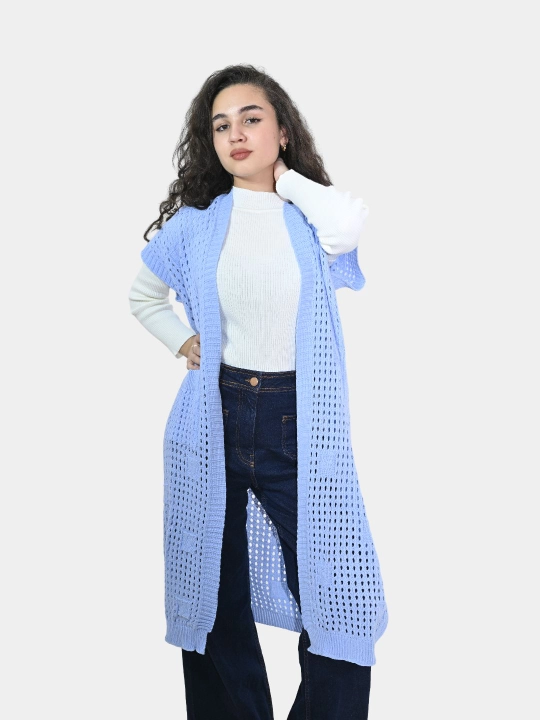 Ayollar uchun kardigan Didov triko, to'qilgan, oversize, bahor-kuzga
