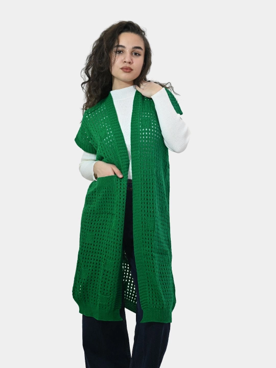 Ayollar uchun kardigan Didov triko, to'qilgan, oversize, bahor-kuzga