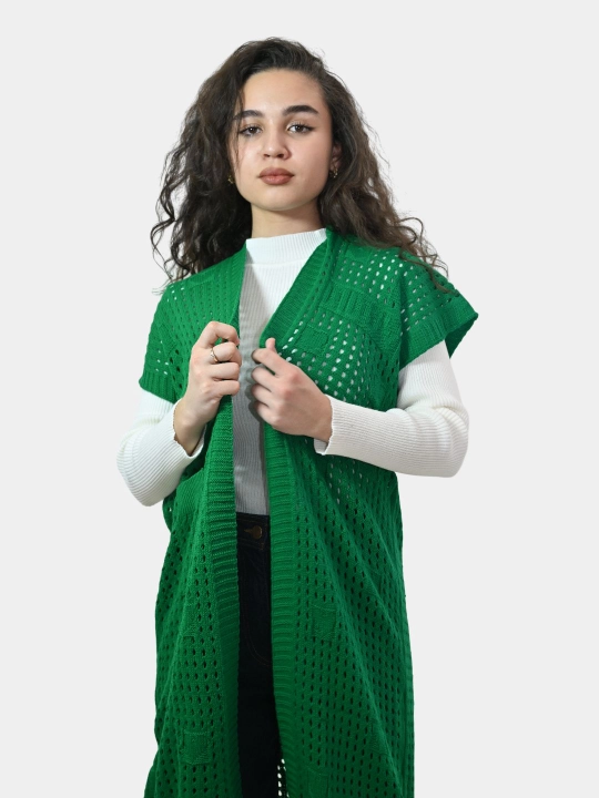 Ayollar uchun kardigan Didov triko, to'qilgan, oversize, bahor-kuzga
