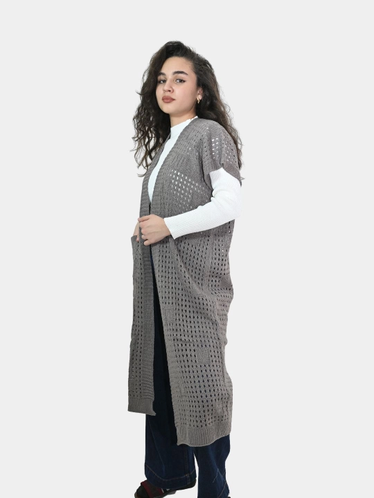 Ayollar uchun kardigan Didov triko, to'qilgan, oversize, bahor-kuzga