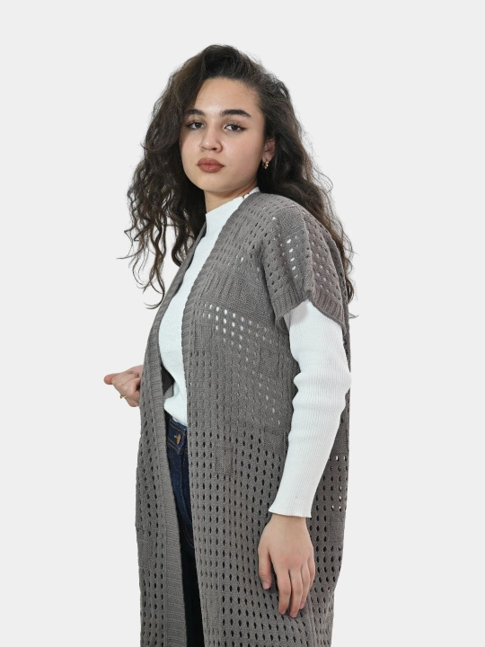 Ayollar uchun kardigan Didov triko, to'qilgan, oversize, bahor-kuzga