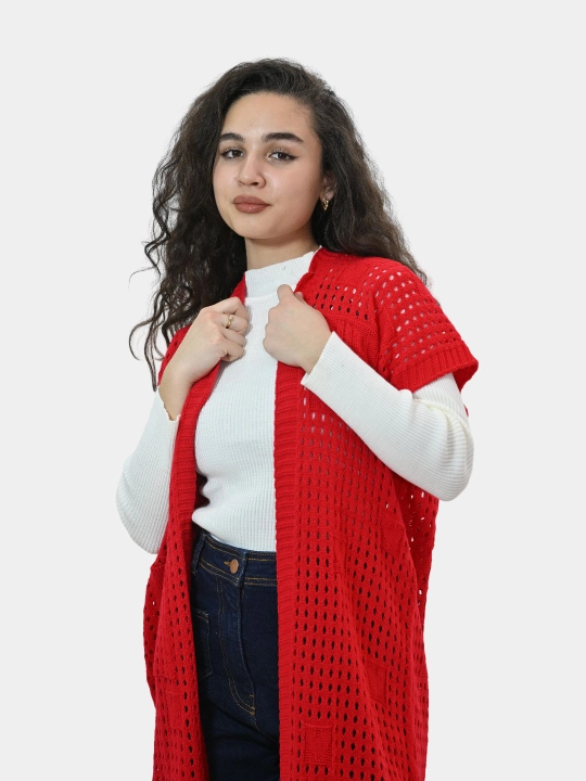 Ayollar uchun kardigan Didov triko, to'qilgan, oversize, bahor-kuzga