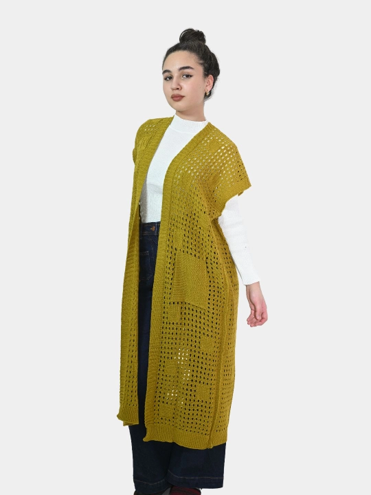 Ayollar uchun kardigan Didov triko, to'qilgan, oversize, bahor-kuzga