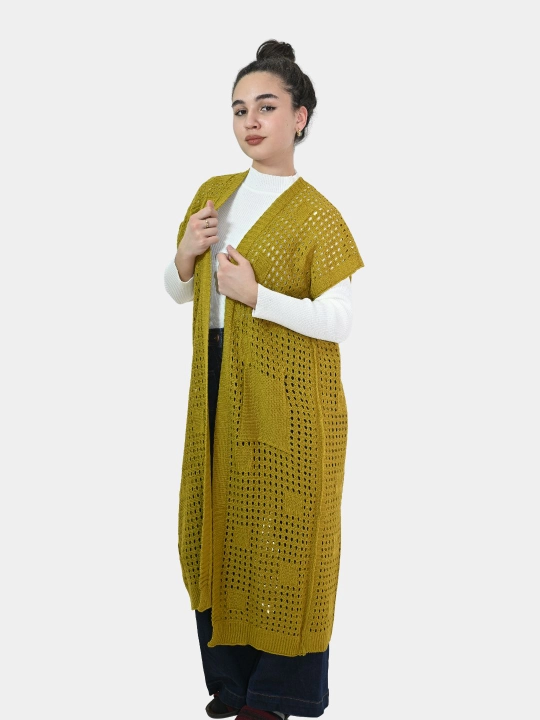 Ayollar uchun kardigan Didov triko, to'qilgan, oversize, bahor-kuzga