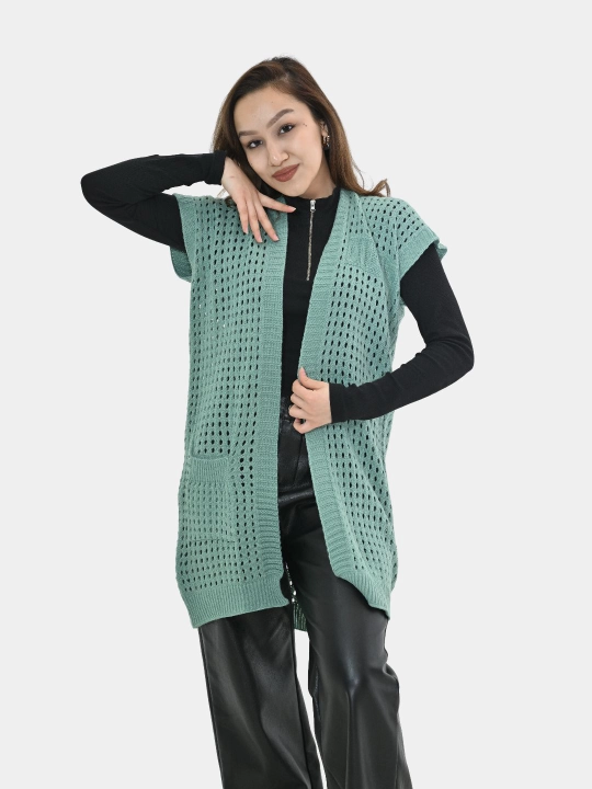 Ayollar uchun kardigan Didov triko, to'qilgan, oversize, bahor-kuzga