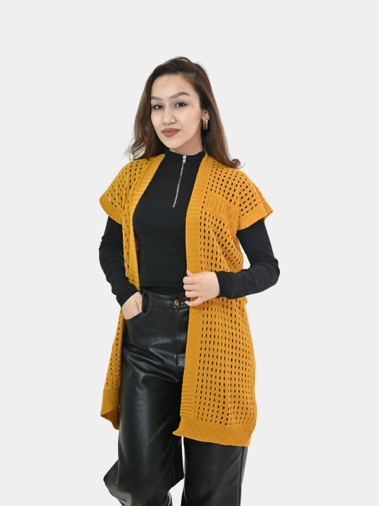 Ayollar uchun kardigan Didov triko, to'qilgan, oversize, bahor-kuzga