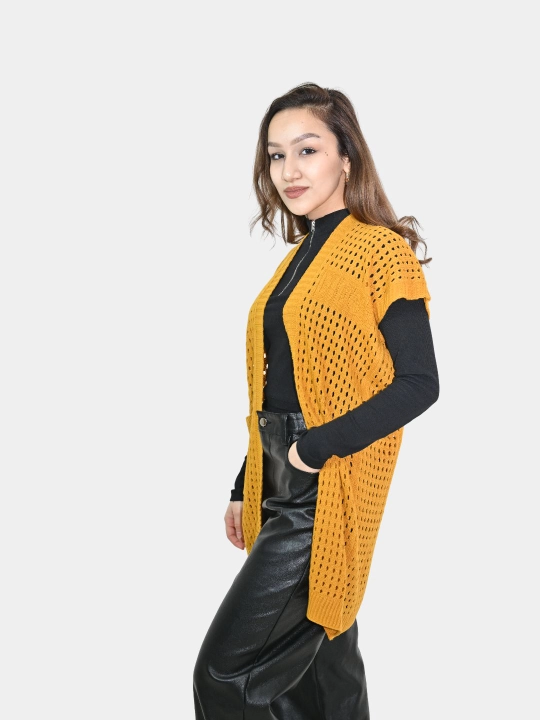 Ayollar uchun kardigan Didov triko, to'qilgan, oversize, bahor-kuzga