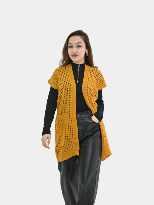 Ayollar uchun kardigan Didov triko, to'qilgan, oversize, bahor-kuzga