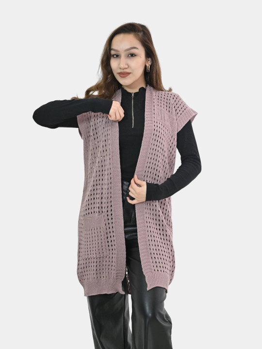 Ayollar uchun kardigan Didov triko, to'qilgan, oversize, bahor-kuzga