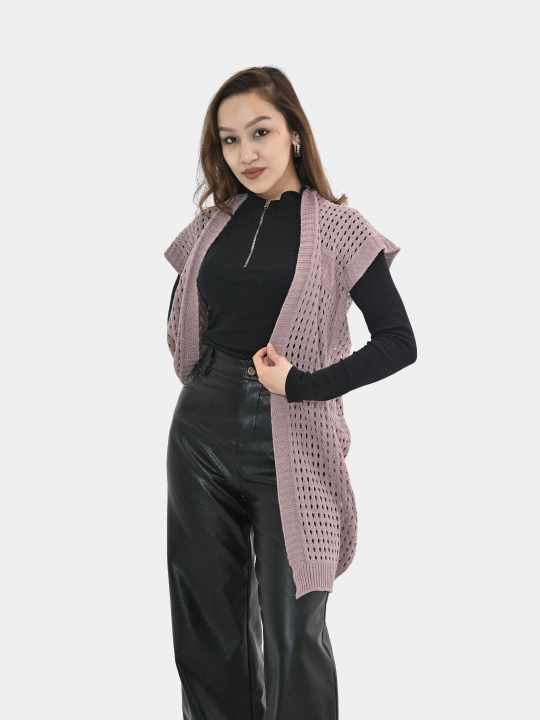 Ayollar uchun kardigan Didov triko, to'qilgan, oversize, bahor-kuzga