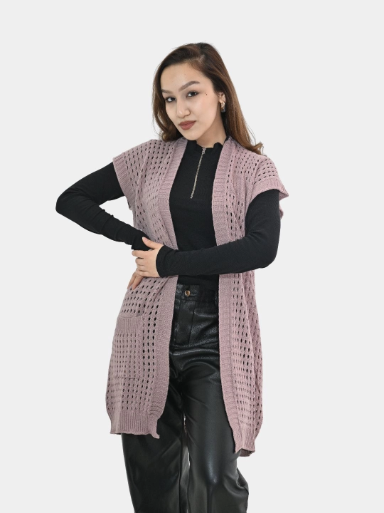 Ayollar uchun kardigan Didov triko, to'qilgan, oversize, bahor-kuzga