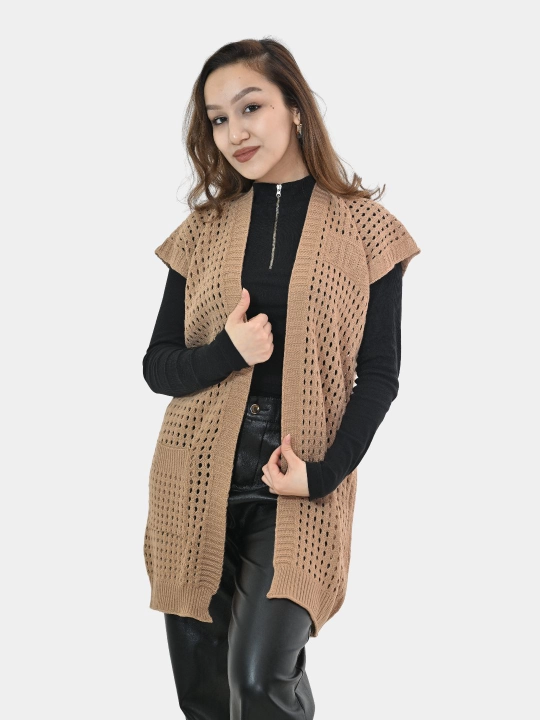 Ayollar uchun kardigan Didov triko, to'qilgan, oversize, bahor-kuzga