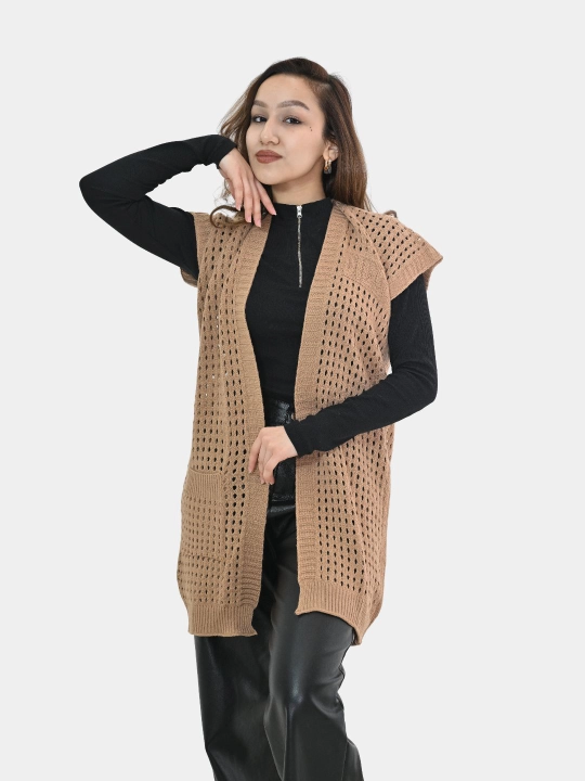Ayollar uchun kardigan Didov triko, to'qilgan, oversize, bahor-kuzga