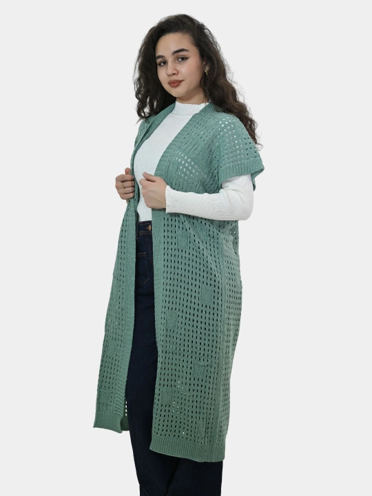 Ayollar uchun kardigan Didov triko, to'qilgan, oversize, bahor-kuzga