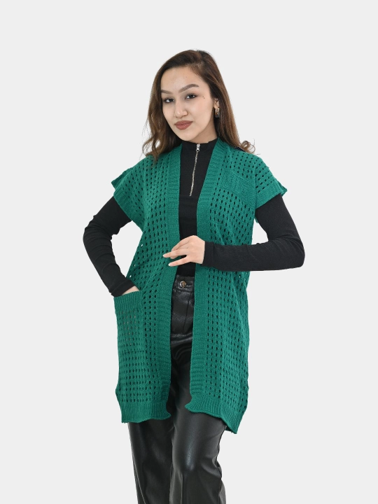 Ayollar uchun kardigan Didov triko, to'qilgan, oversize, bahor-kuzga
