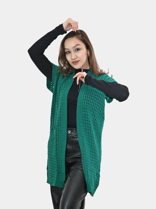 Ayollar uchun kardigan Didov triko, to'qilgan, oversize, bahor-kuzga