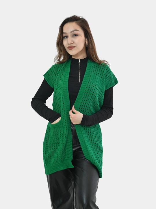 Ayollar uchun kardigan Didov triko, to'qilgan, oversize, bahor-kuzga