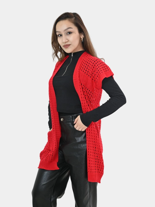 Ayollar uchun kardigan Didov triko, to'qilgan, oversize, bahor-kuzga