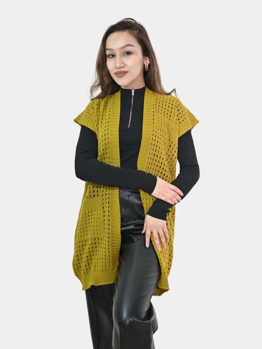 Ayollar uchun kardigan Didov triko, to'qilgan, oversize, bahor-kuzga